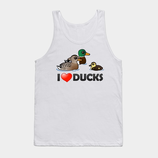 Funny I Love Ducks Tank Top by birdorable